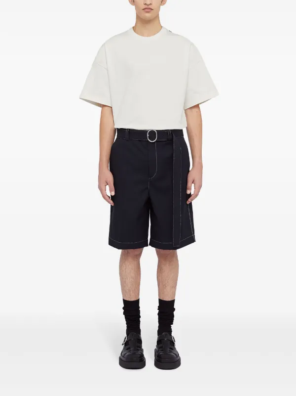 Jil Sander Belted Shorts | Blue | FARFETCH GE