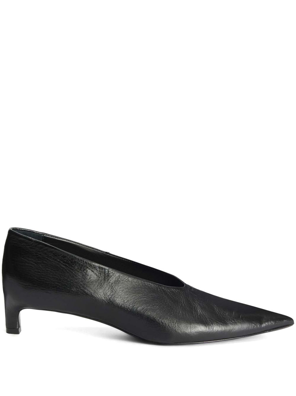 Jil Sander Leren pumps Zwart