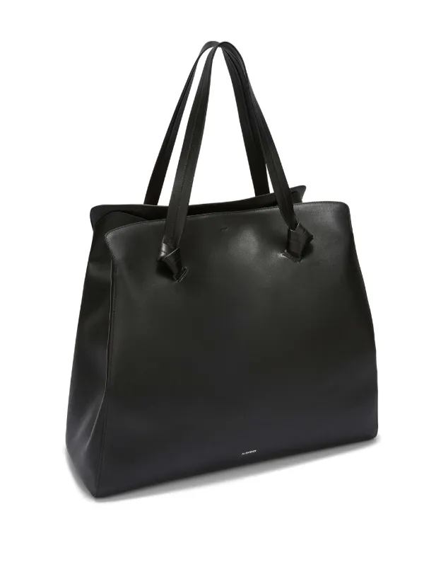 Jil Sander Medium knot-embellished Tote Bag | Black | FARFETCH