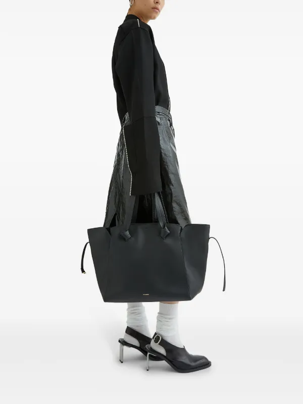 Jil Sander Medium knot-embellished Tote Bag | Black | FARFETCH