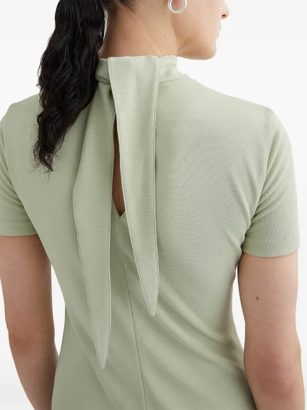 Jil Sander high-neck Fluid Midi Dress | Green | FARFETCH Jil Sander high-neck Fluid Midi Dress | Green | FARFETCH