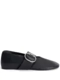Jil Sander leather ballerina shoes - Black