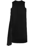 Jil Sander draped-detail midi dress - Black