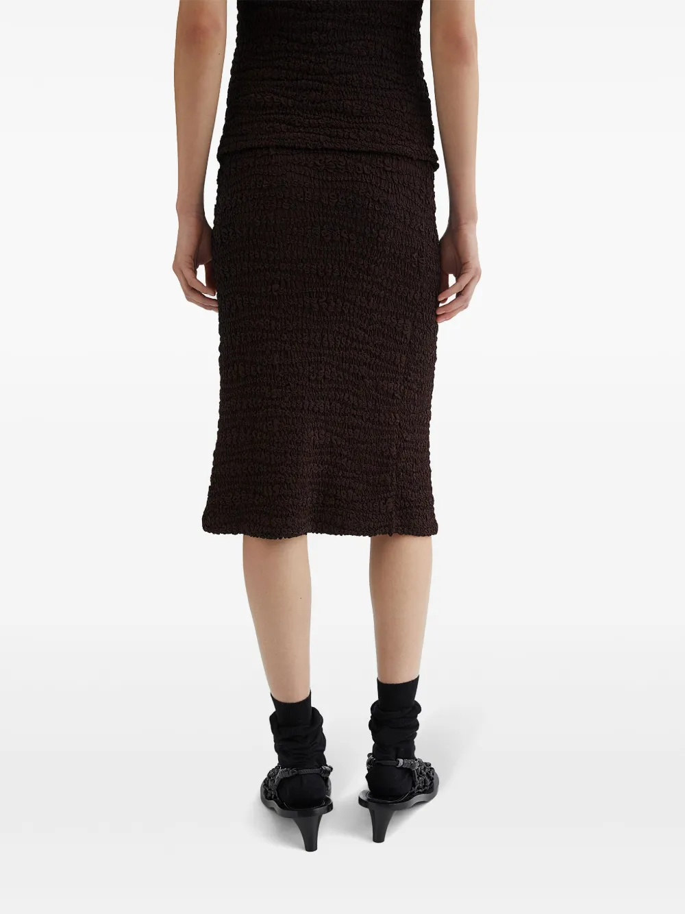 Jil Sander High waist midi-rok Zwart
