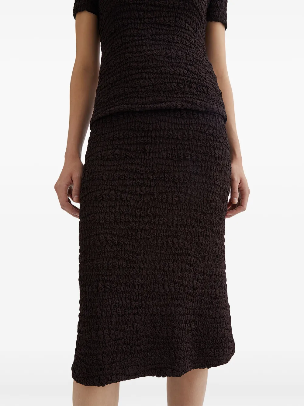 Jil Sander High waist midi-rok Zwart