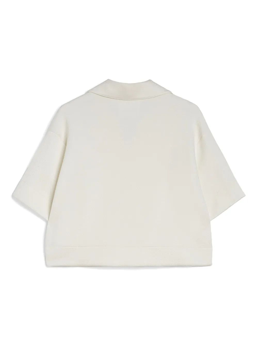 Jil Sander Cropped Polo Shirt In White