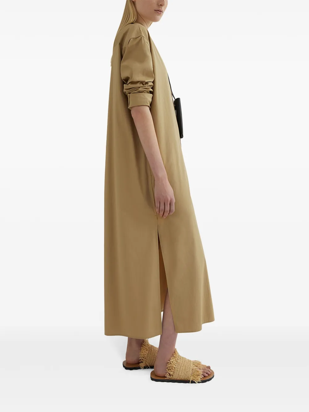 Jil Sander Katoenen shirtjurk Bruin