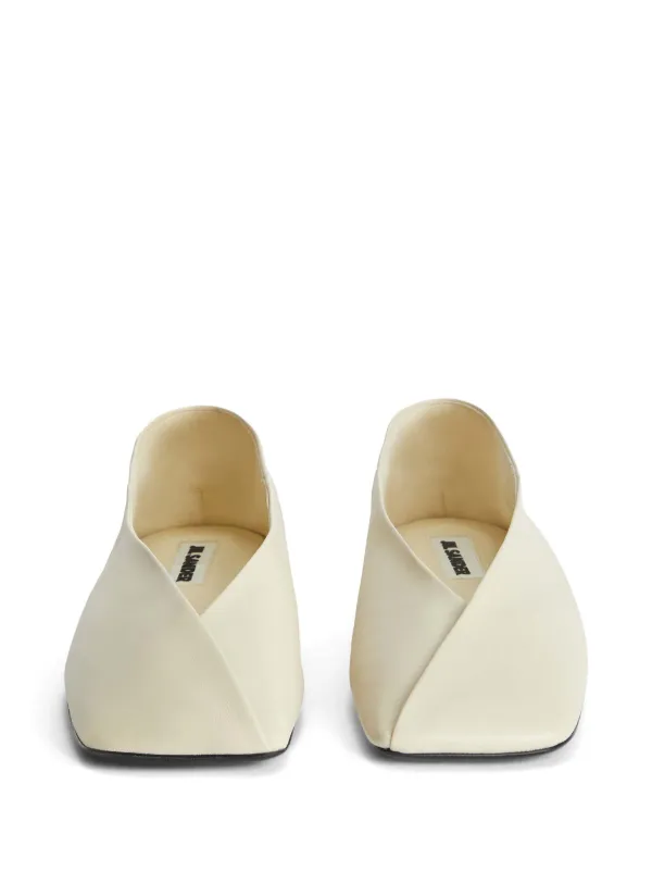 Jil Sander レザー フラットシューズ | ニュートラル | FARFETCH JP