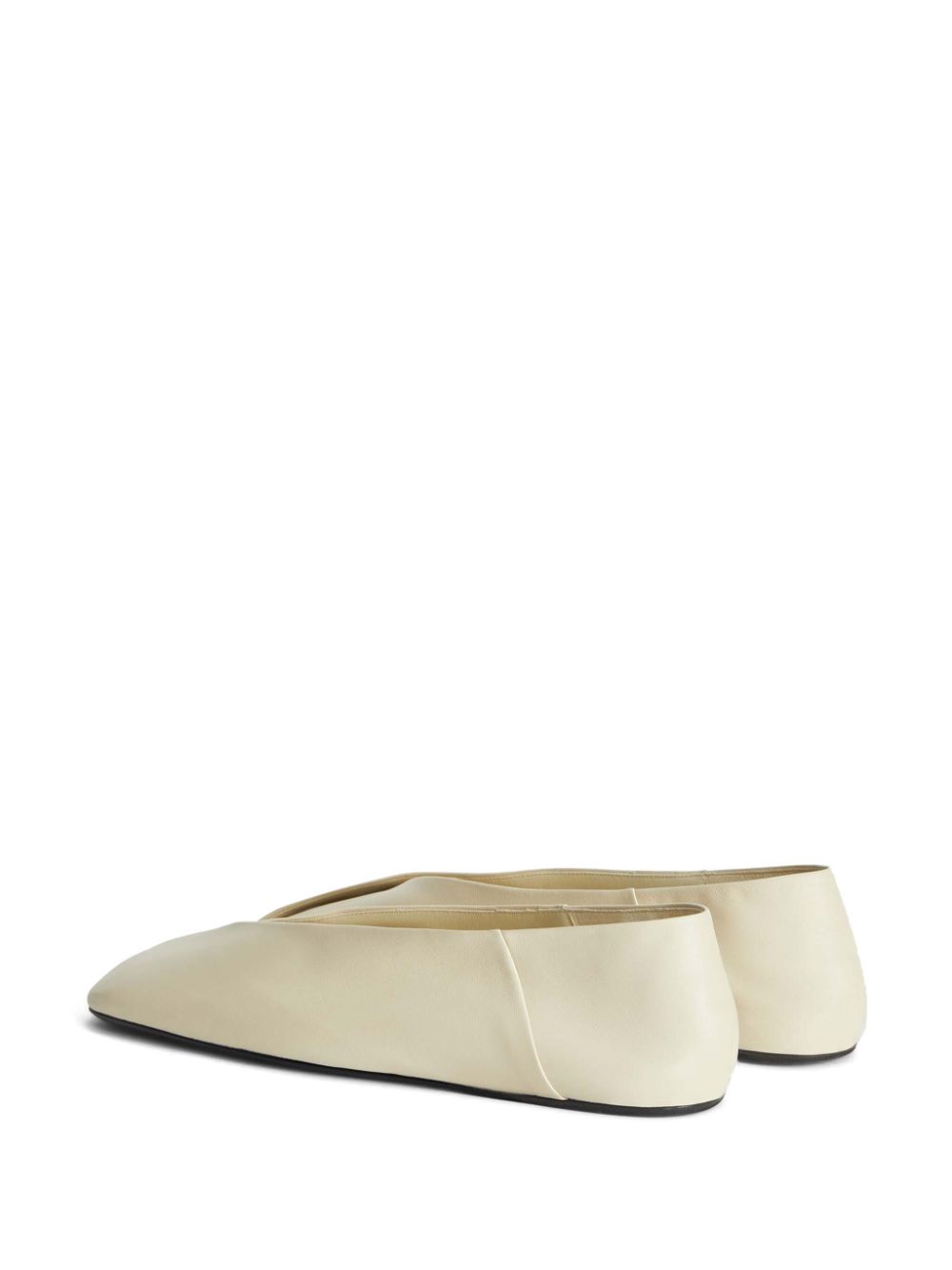 Jil Sander leather ballerina shoes Neutrals