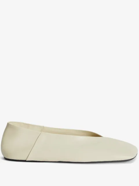 Jil Sander leather ballerina shoes