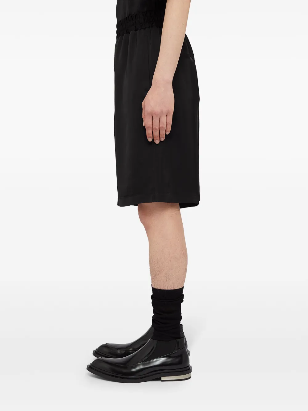 Jil Sander High waist shorts Zwart