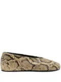 Jil Sander snakeskin ballerina shoes - Neutrals