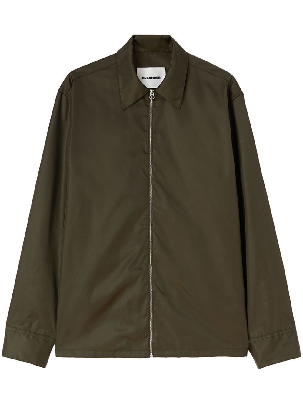 Jil Sander Shirtjack met rits Groen