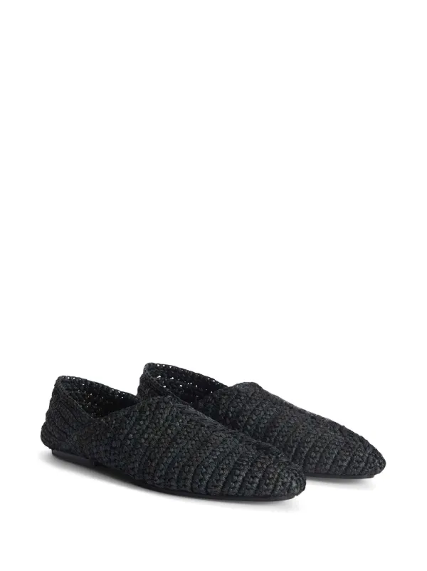 Jil Sander スリッポン レザーサンダル | ブラック | FARFETCH JP