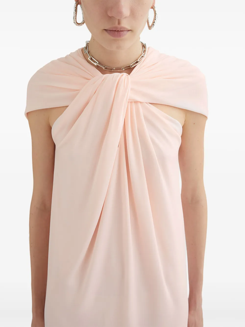 Jil Sander Gedrapeerde maxi-jurk Beige