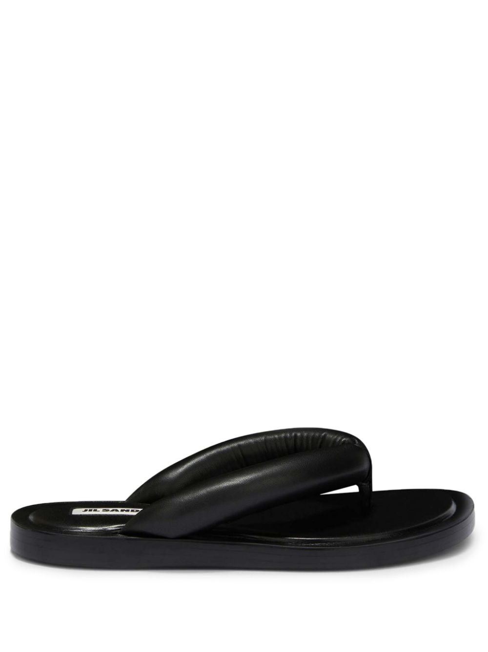 Jil Sander leather slides Black