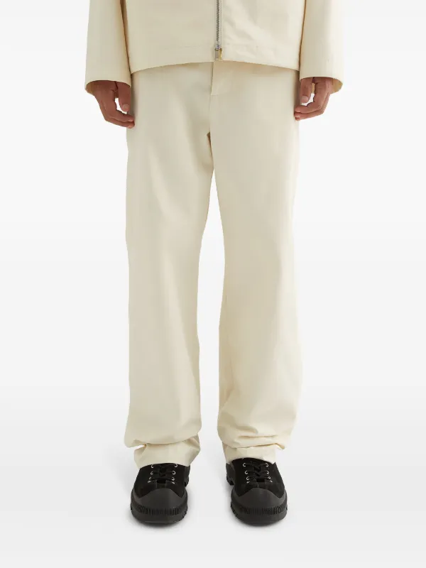 パンツ JIL SANDER IVORY COTTON PANT Jil Sander Ivory Cotton Jogger Pants