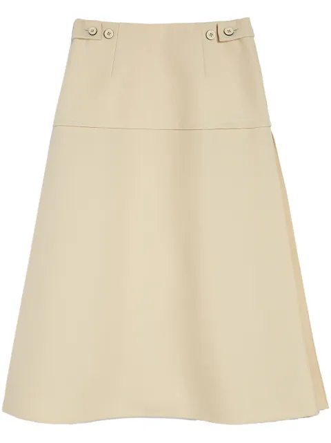 Jil Sander falda midi con diseño acampanado y botones