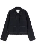 Jil Sander concealed fastening shirt jacket - Blue