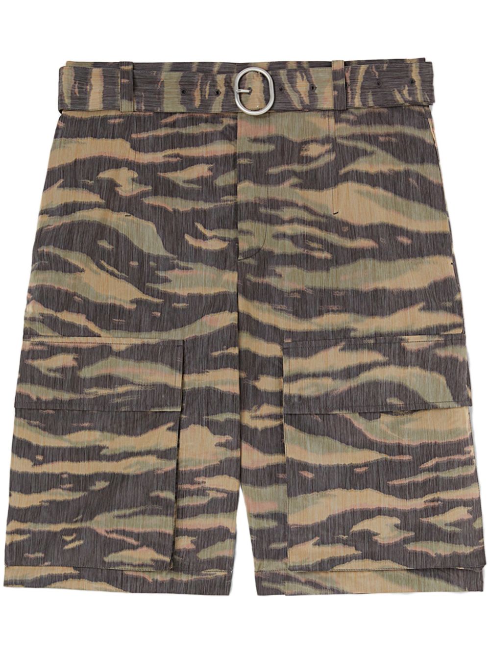 Jil Sander camouflage-print shorts - Brown