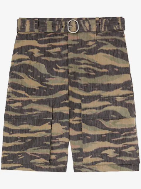 Jil Sander bermudas con motivo militar