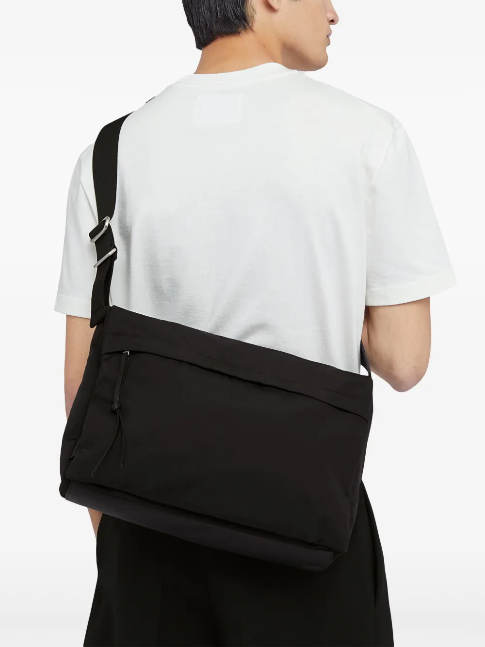 Jil Sander Soft grote messengertas Zwart