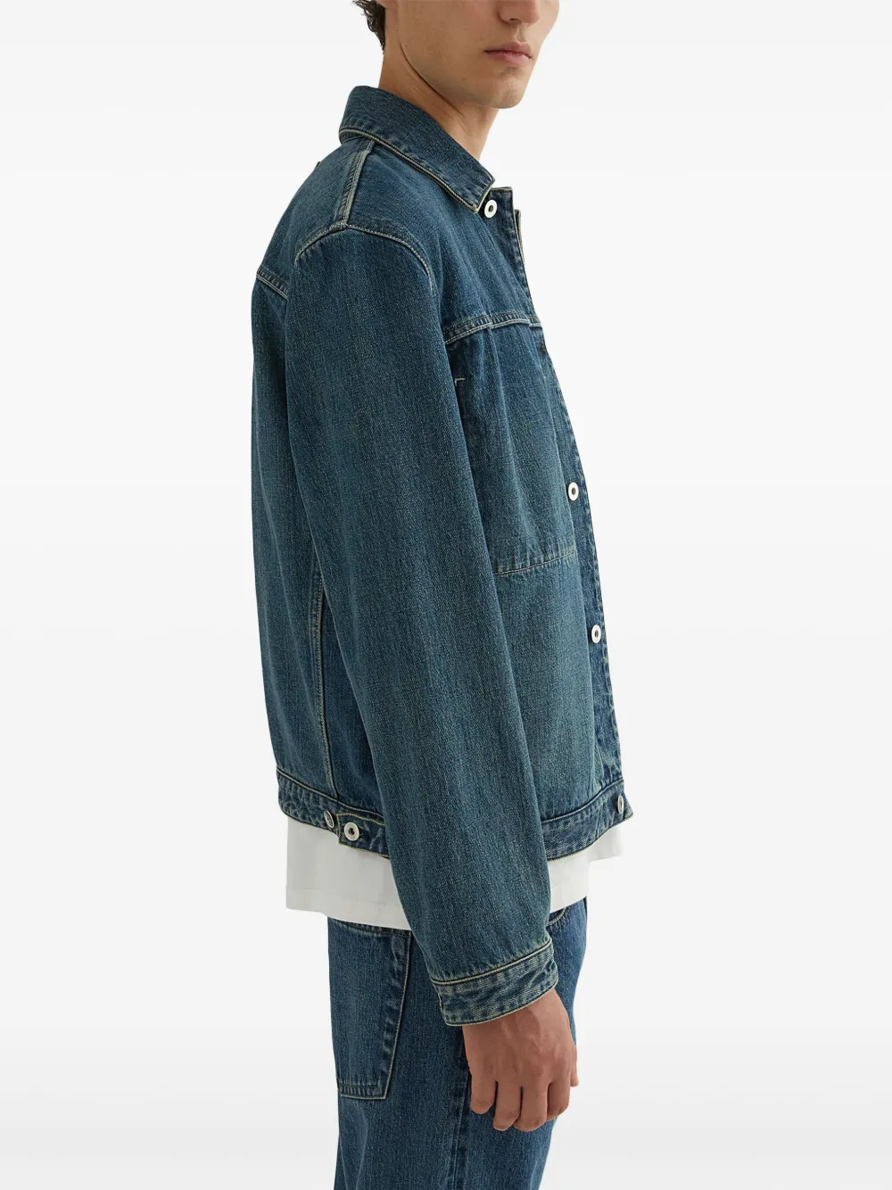 Jil Sander Denim jack Blauw