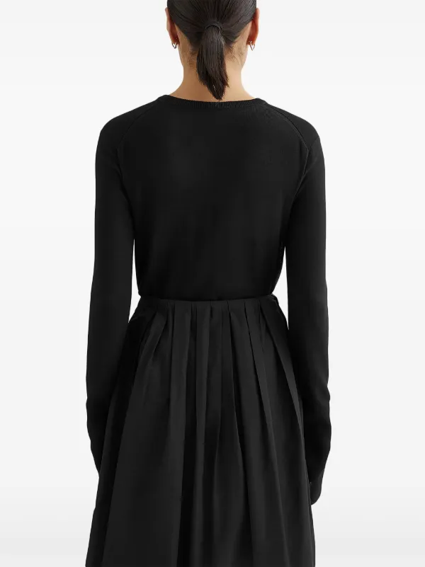 Jil Sander クルーネック プルオーバー | ブラック | FARFETCH JP