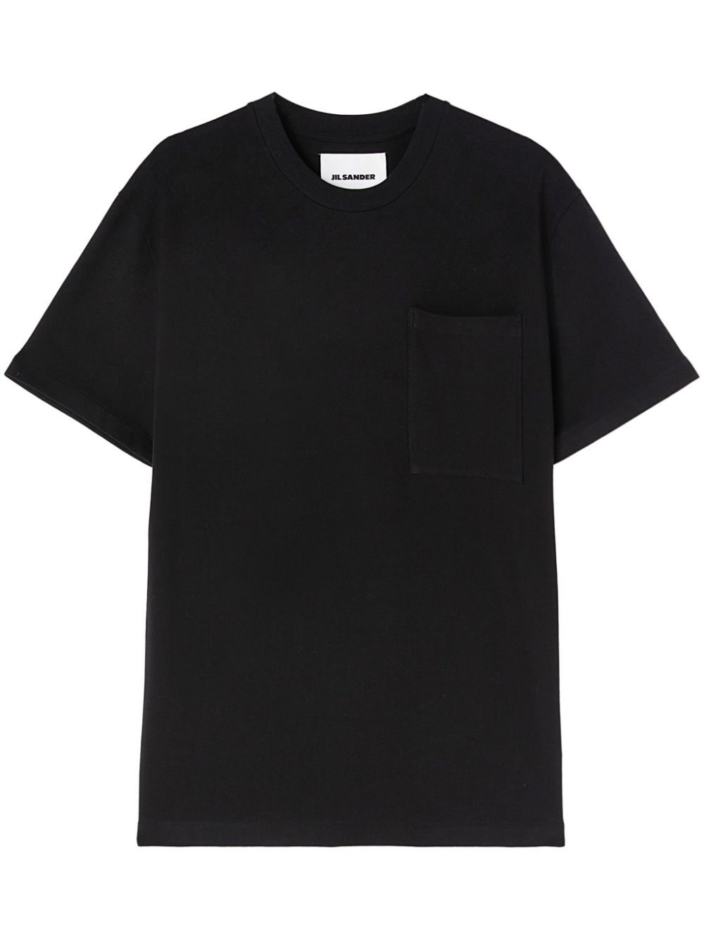 Jil Sander Katoenen T-shirt met ronde hals Zwart