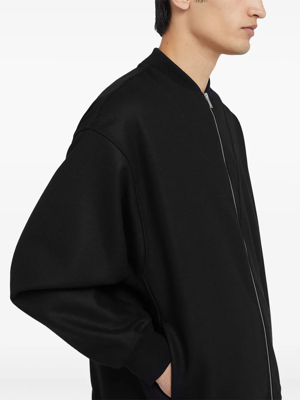 Jil Sander Sweater met rits Zwart