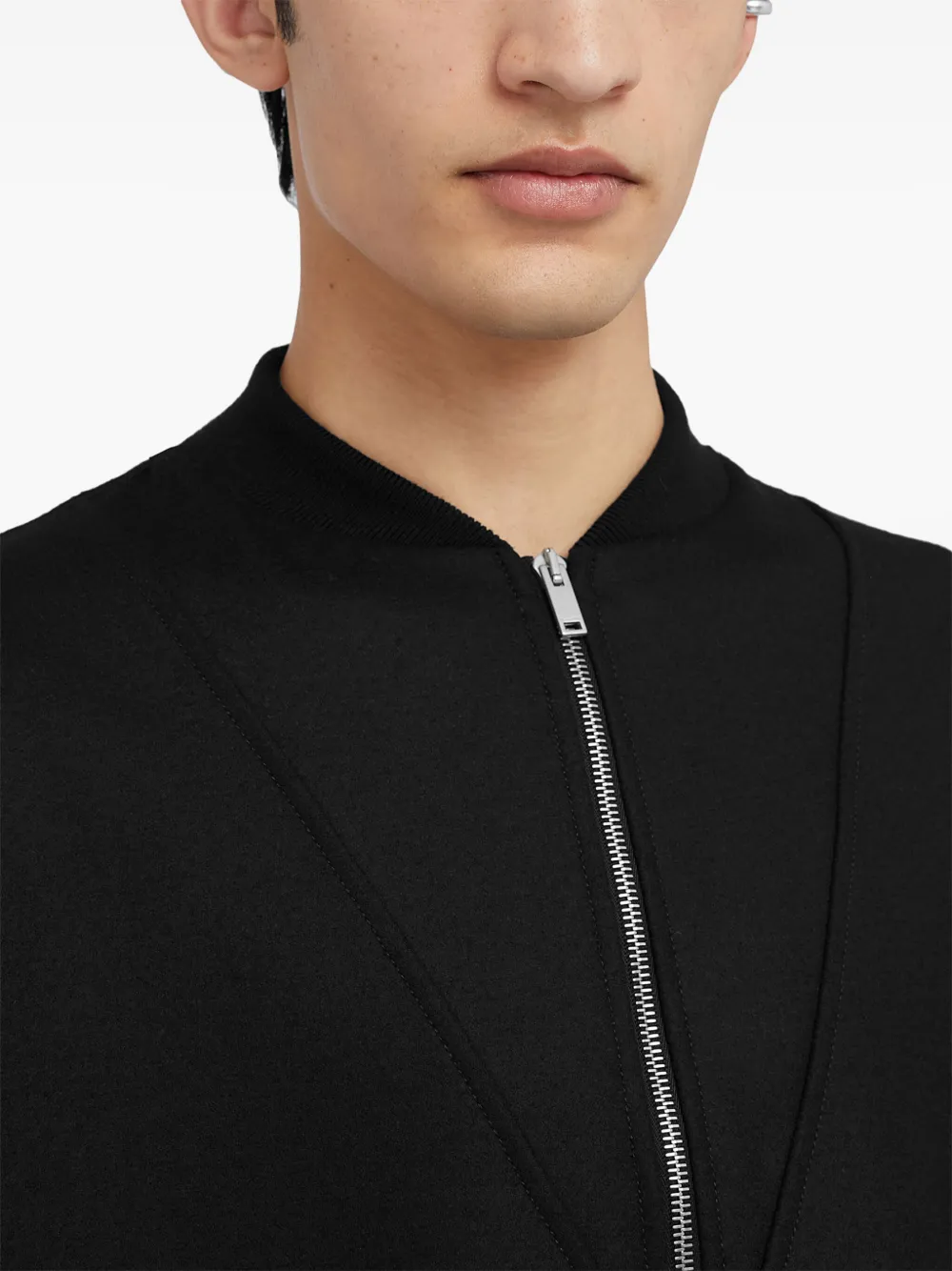 Jil Sander Sweater met rits Zwart