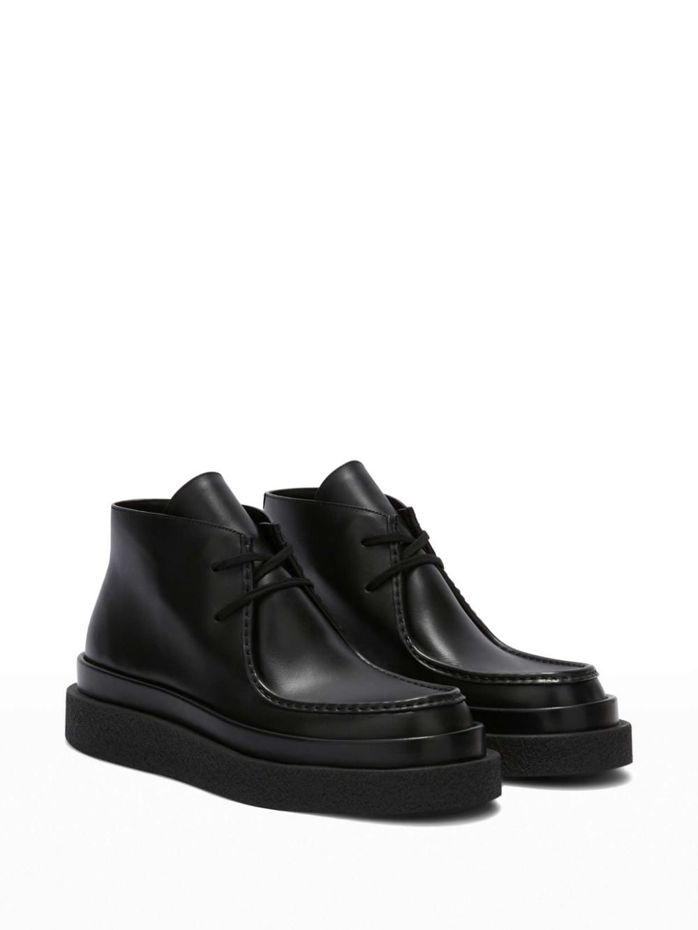 Jil Sander low leather boots Black