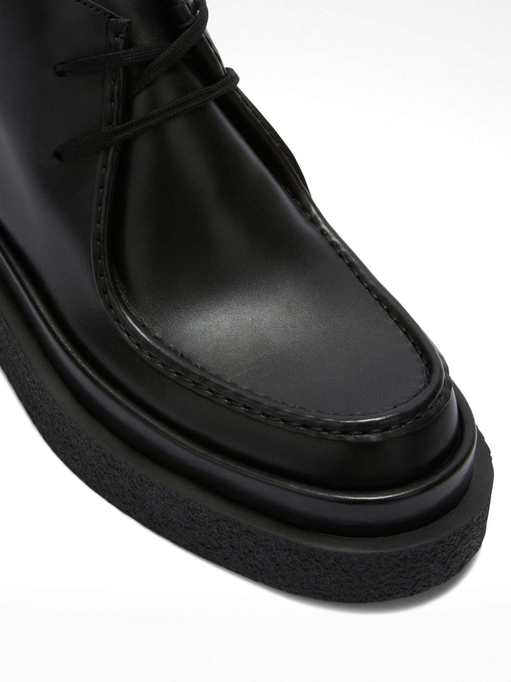 Jil Sander low leather boots Black