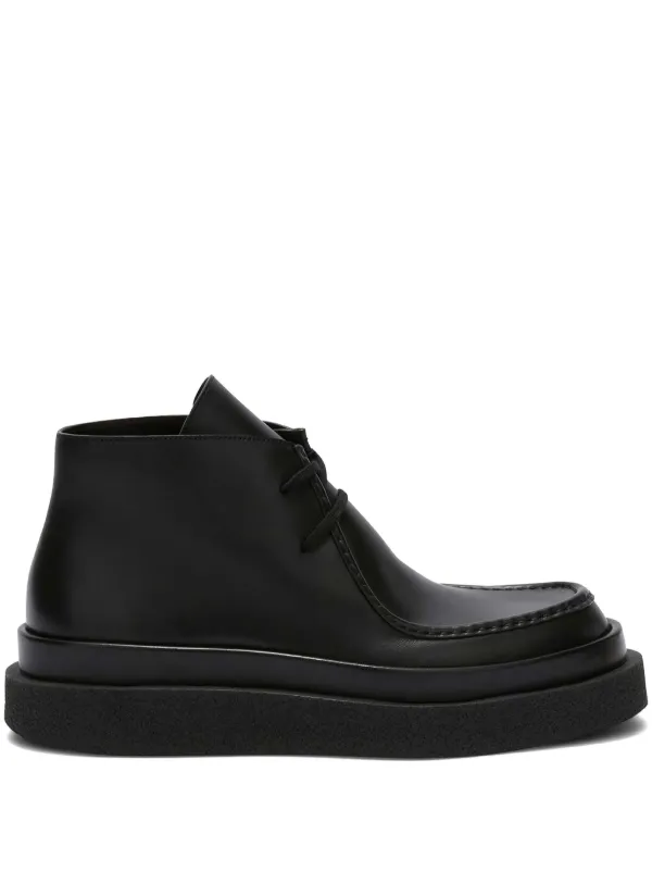 JIL SANDER ブラックレザーブーツ Jil Sander レザーブーツ | ブラック | FARFETCH JP