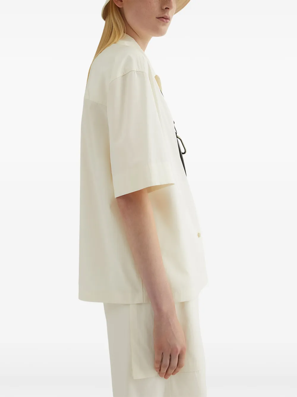 Jil Sander Blouse met korte mouwen Beige