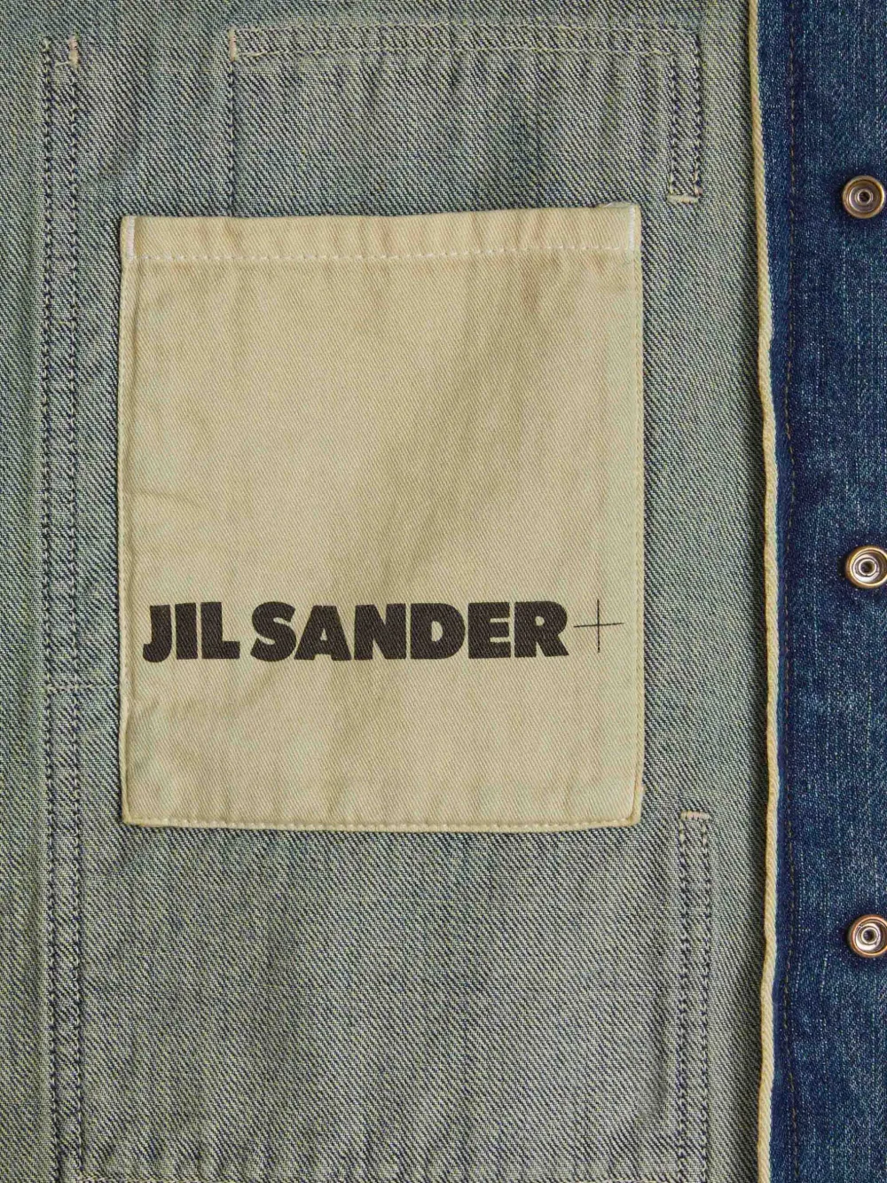 Jil Sander Denim blouse met verborgen knoopsluiting Blauw