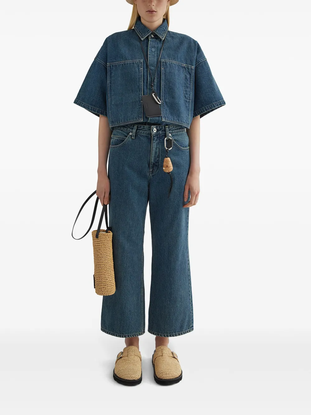 Jil Sander Denim blouse met verborgen knoopsluiting - Blauw