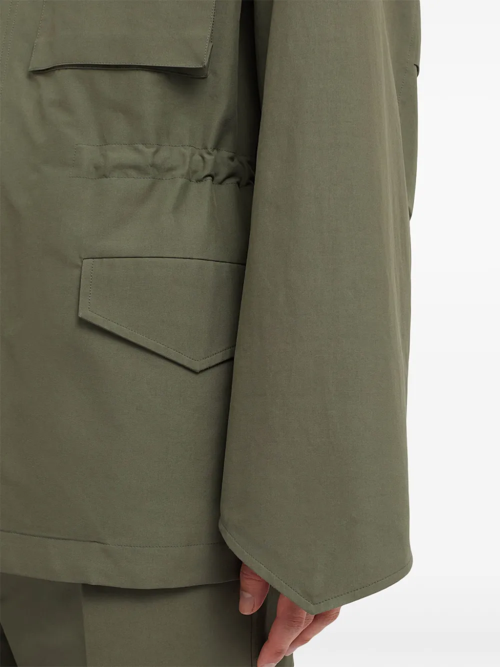 Jil Sander Shirtjack met verborgen sluiting Groen