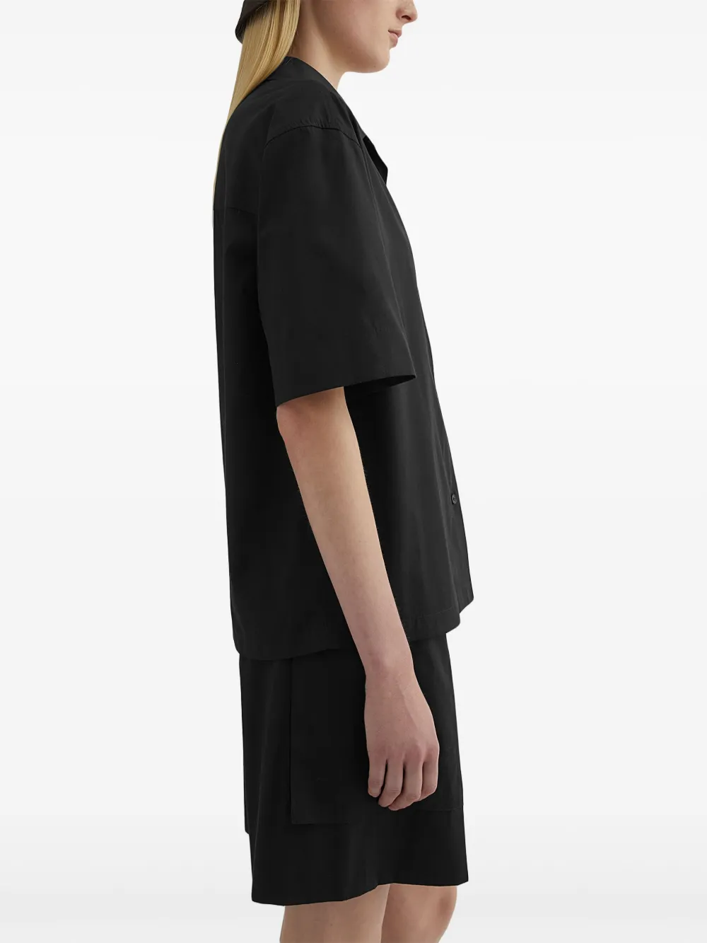 Jil Sander Blouse met korte mouwen Zwart