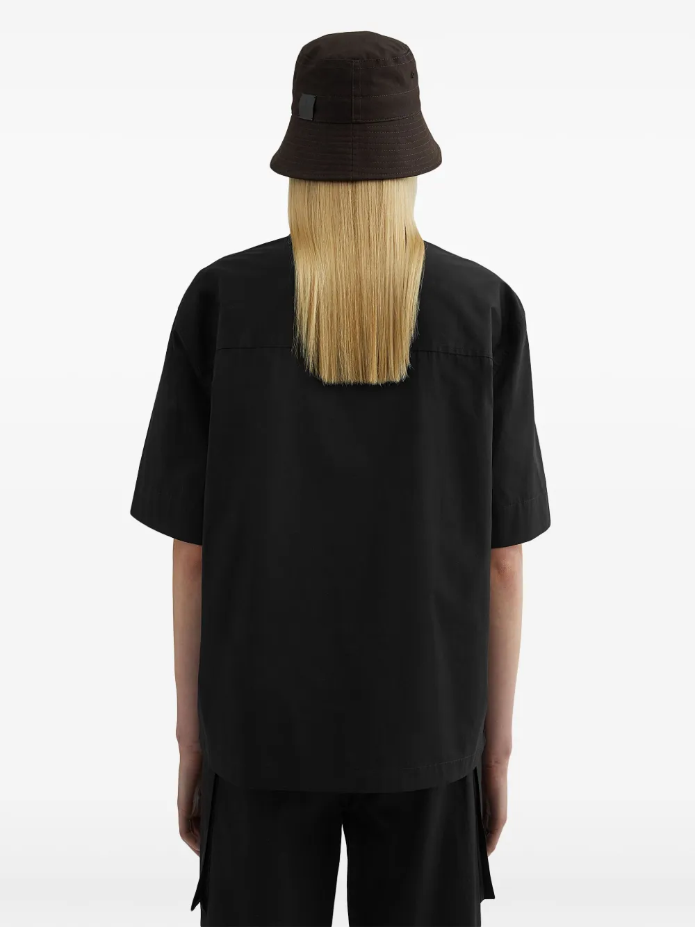 Jil Sander Blouse met korte mouwen Zwart