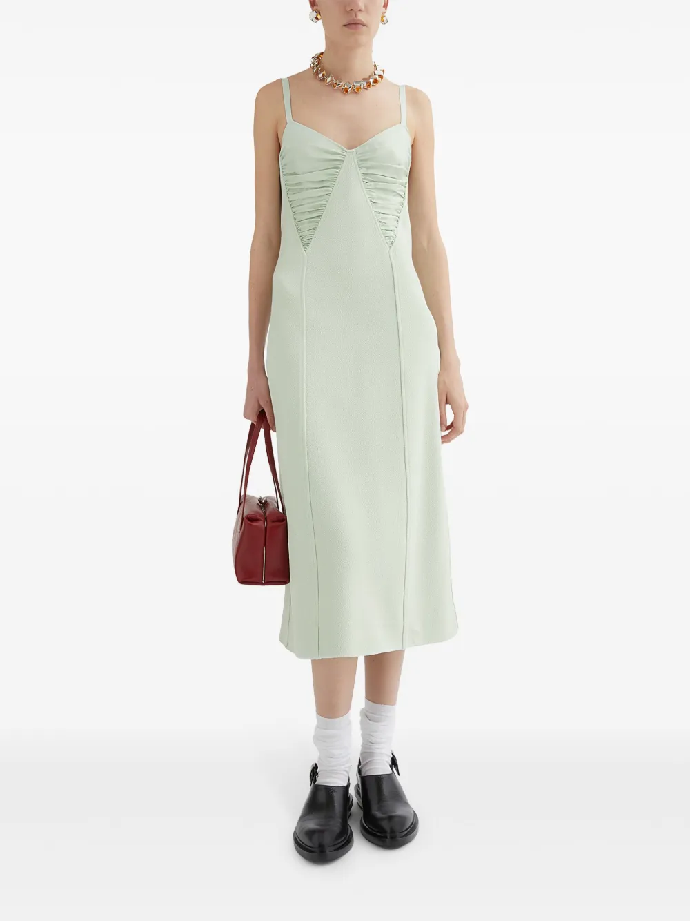 Jil Sander Mouwloze midi-jurk - Groen