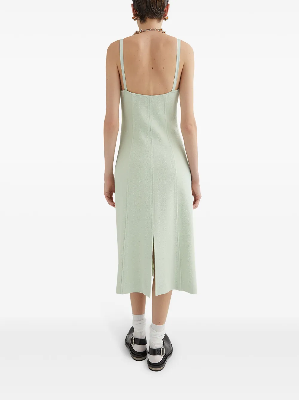 Jil Sander Mouwloze midi-jurk Groen