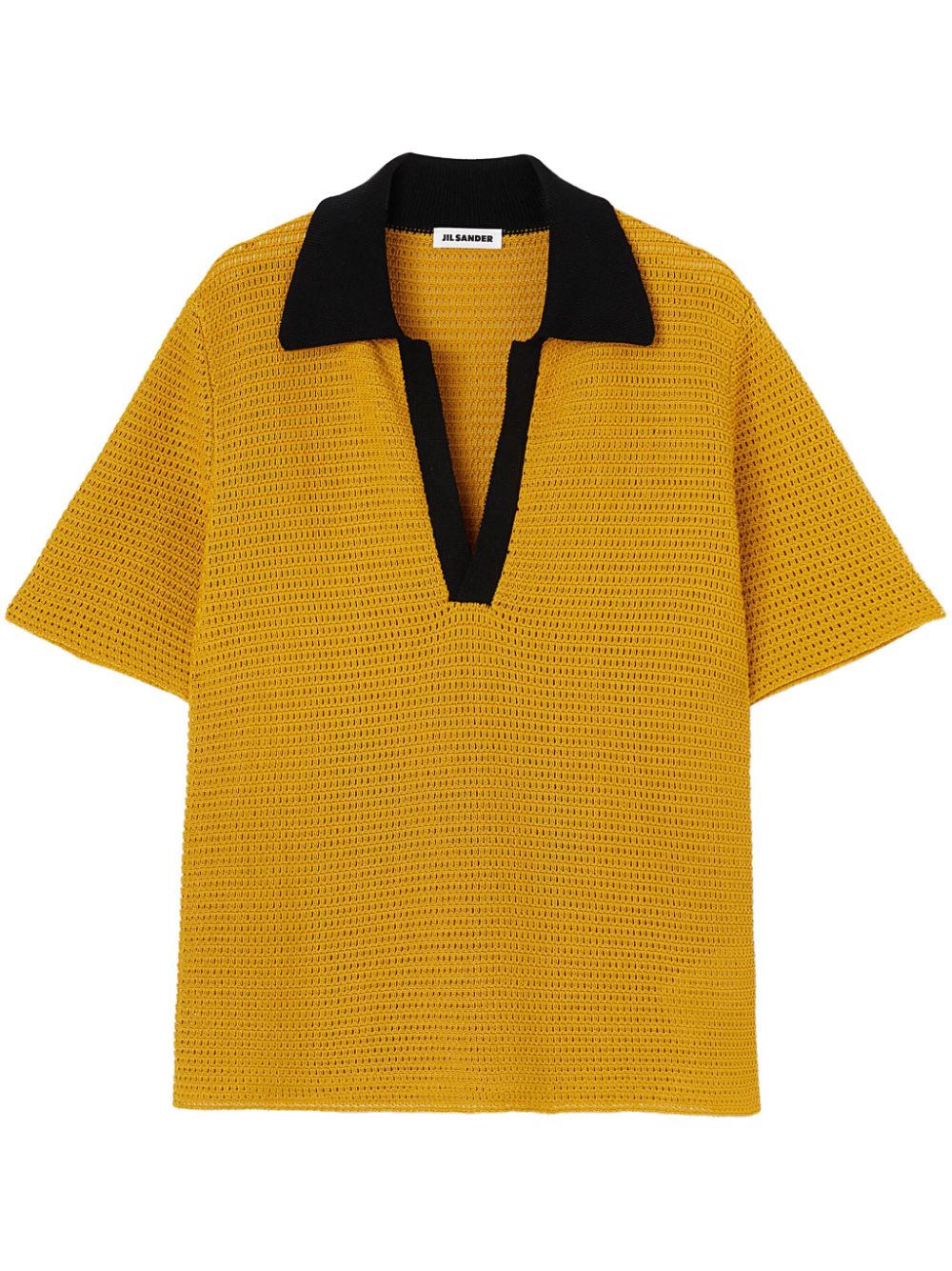 Jil Sander knitted polo shirt - Yellow