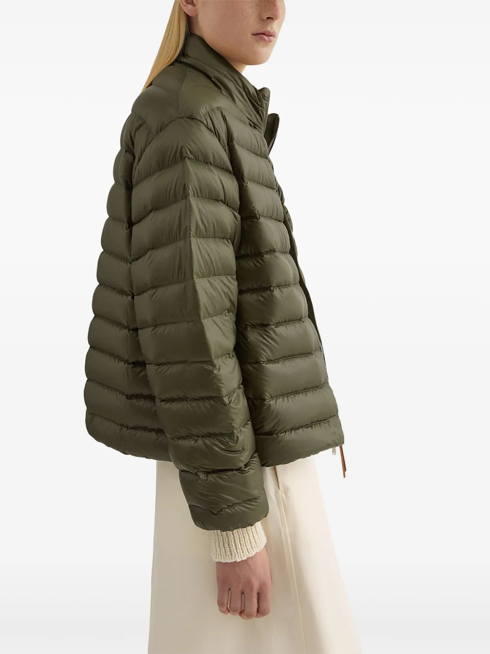 Jil Sander Gewatteerd donsjack Groen