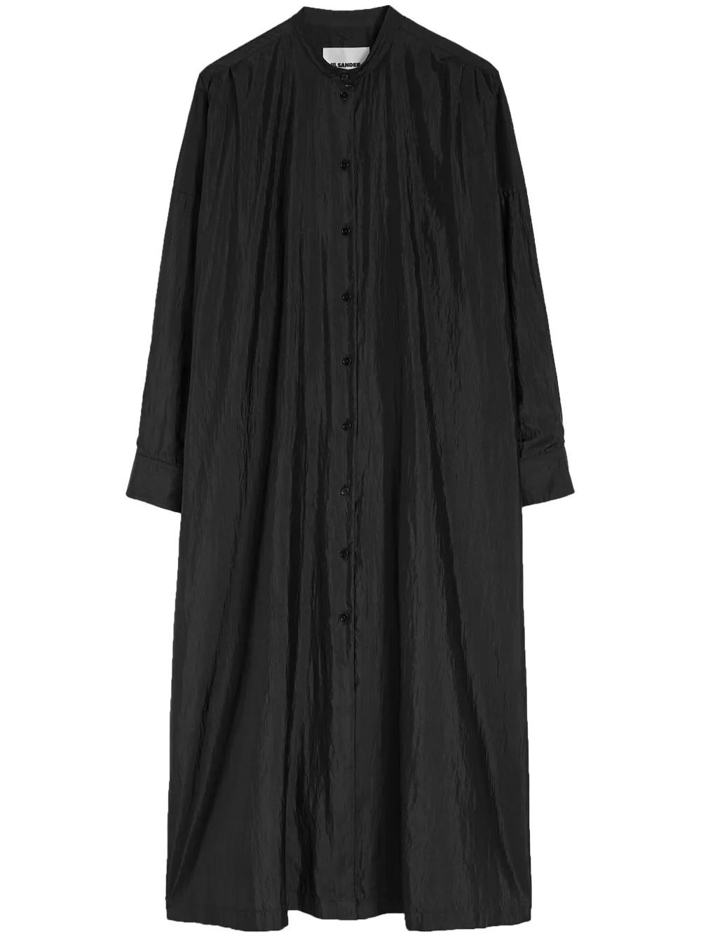 Jil Sander satin shirt dress | Black | Image 1