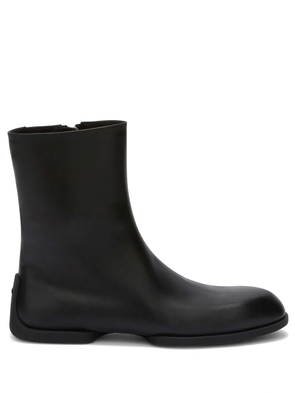 Jil Sander leather ankle boots Black