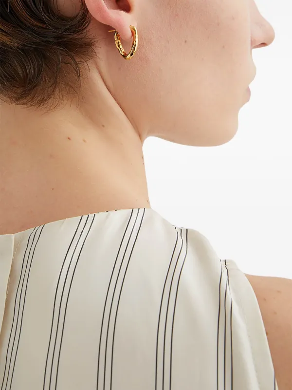 希少【ジルサンダー】ゴールドトーン フープピアス Jil Sander フープピアス | ゴールドトーン | FARFETCH JP