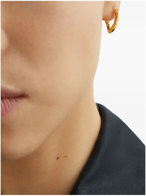 希少【ジルサンダー】ゴールドトーン フープピアス Jil Sander フープピアス | ゴールドトーン | FARFETCH JP