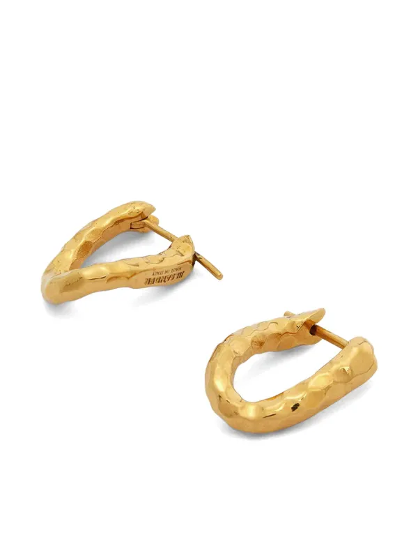 希少【ジルサンダー】ゴールドトーン フープピアス Jil Sander フープピアス | ゴールドトーン | FARFETCH JP