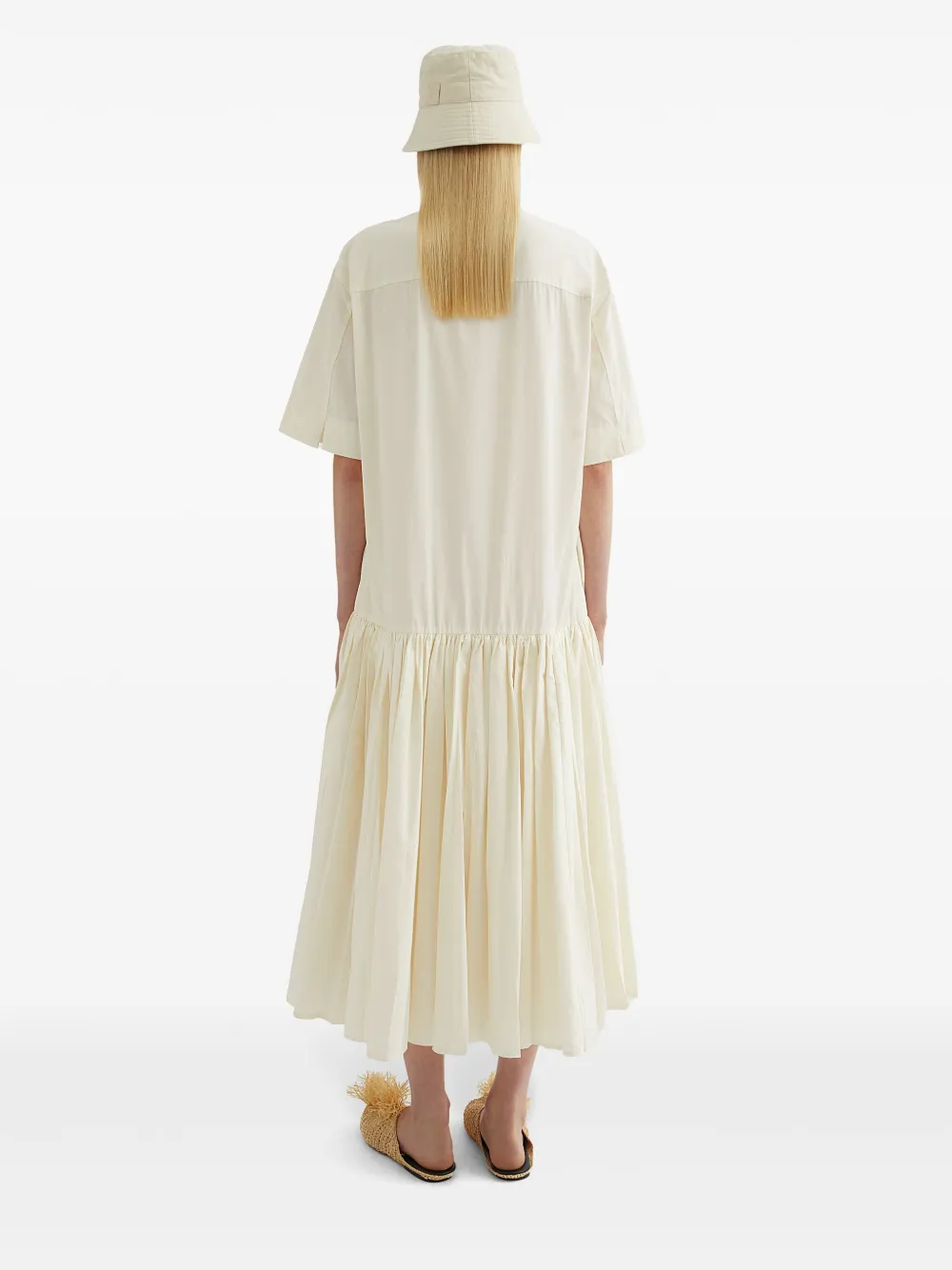Jil Sander Katoenen shirtjurk Beige